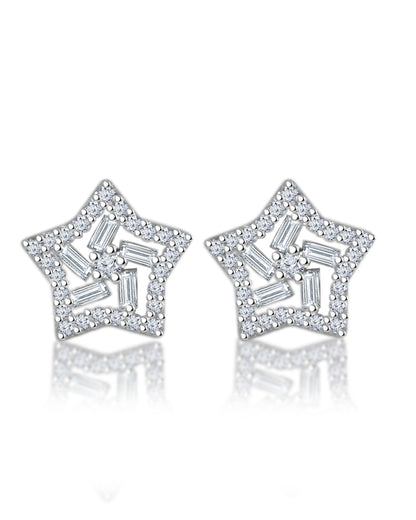 Silver Star in the sky 925 Sterling Silver Earrings