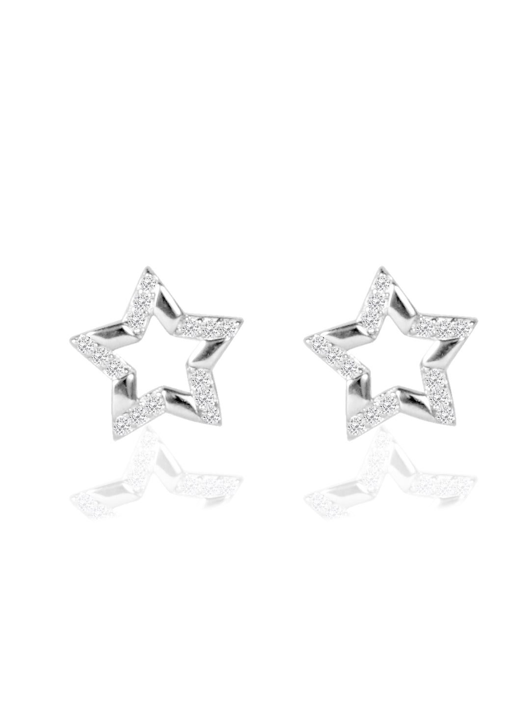 Silver Stella Star 925 Sterling Silver Earrings