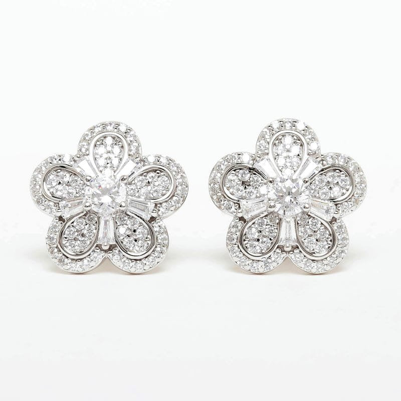 Silver Daizy Flower Studds 925 Sterling Silver Earrings