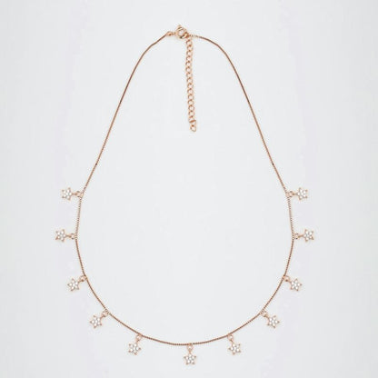 Rose Gold Shine Like A Star 925 Sterling Silver Necklace