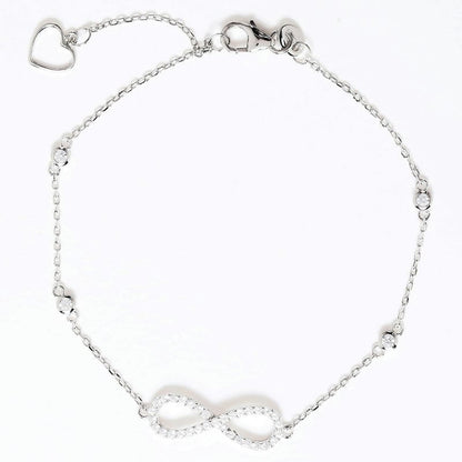 Silver Everlasting infinity 925 Sterling Silver Bracelet