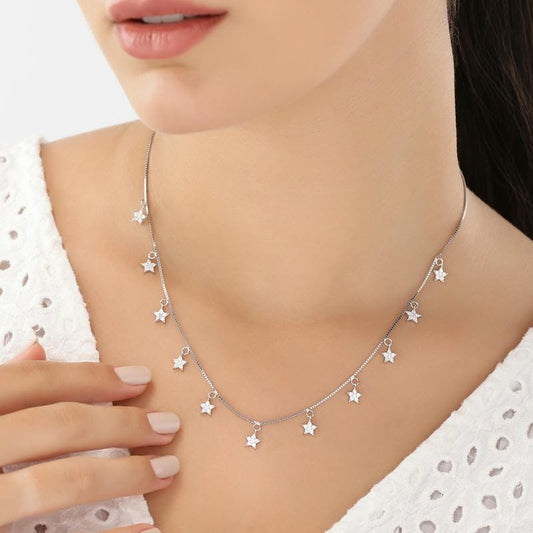 Silver Shine Like A Star 925 Sterling Silver Necklace