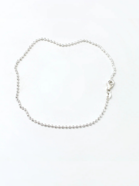 Silver Round Ball Payal 925 Sterling Silver Anklet (Single)