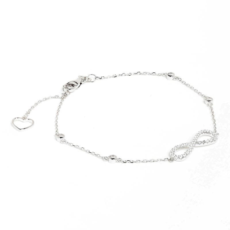 Silver Everlasting infinity 925 Sterling Silver Bracelet