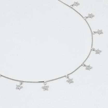 Silver Shine Like A Star 925 Sterling Silver Necklace