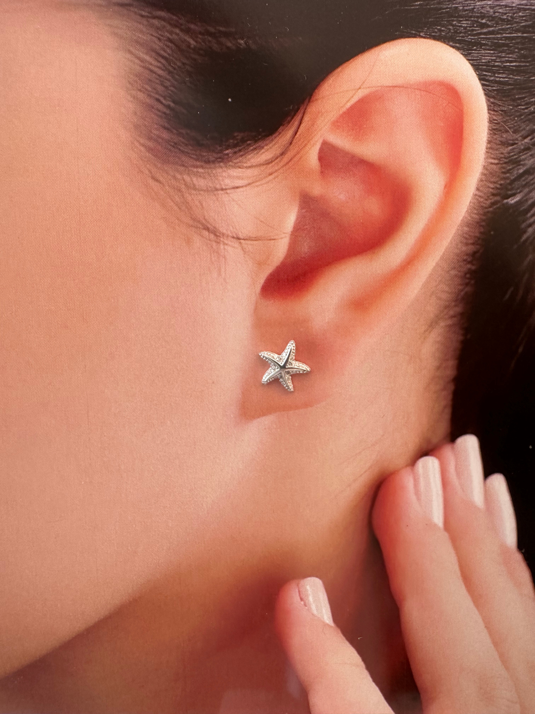 Silver Ocean Starfish Studs 925 Sterling Silver Earrings