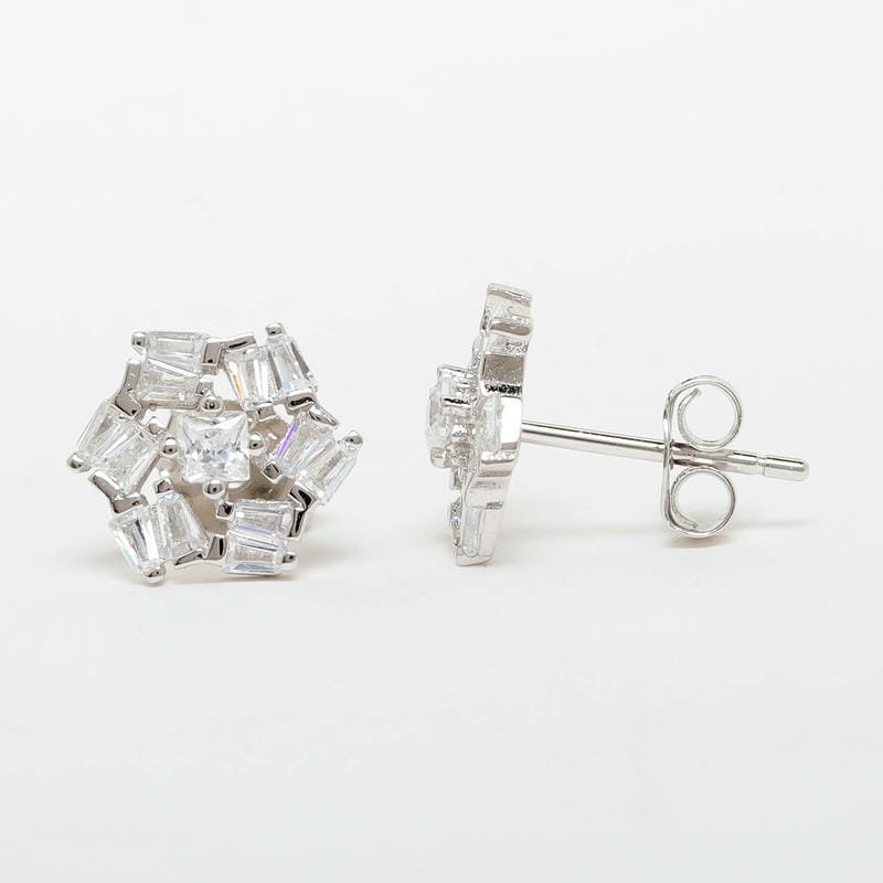 Silver Everyday Floral Studds 925 Sterling Silver Earrings