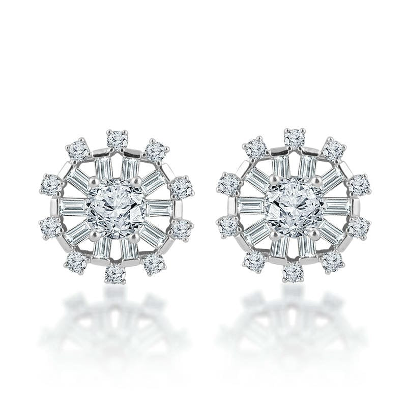 Silver Fortune Wheel Studds 925 Sterling Silver Earrings