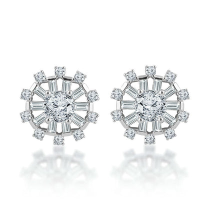 Silver Fortune Wheel Studds 925 Sterling Silver Earrings