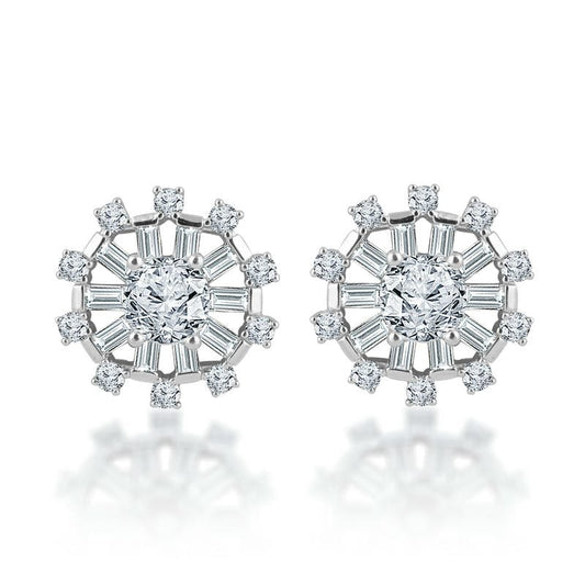 Silver Fortune Wheel Studds 925 Sterling Silver Earrings