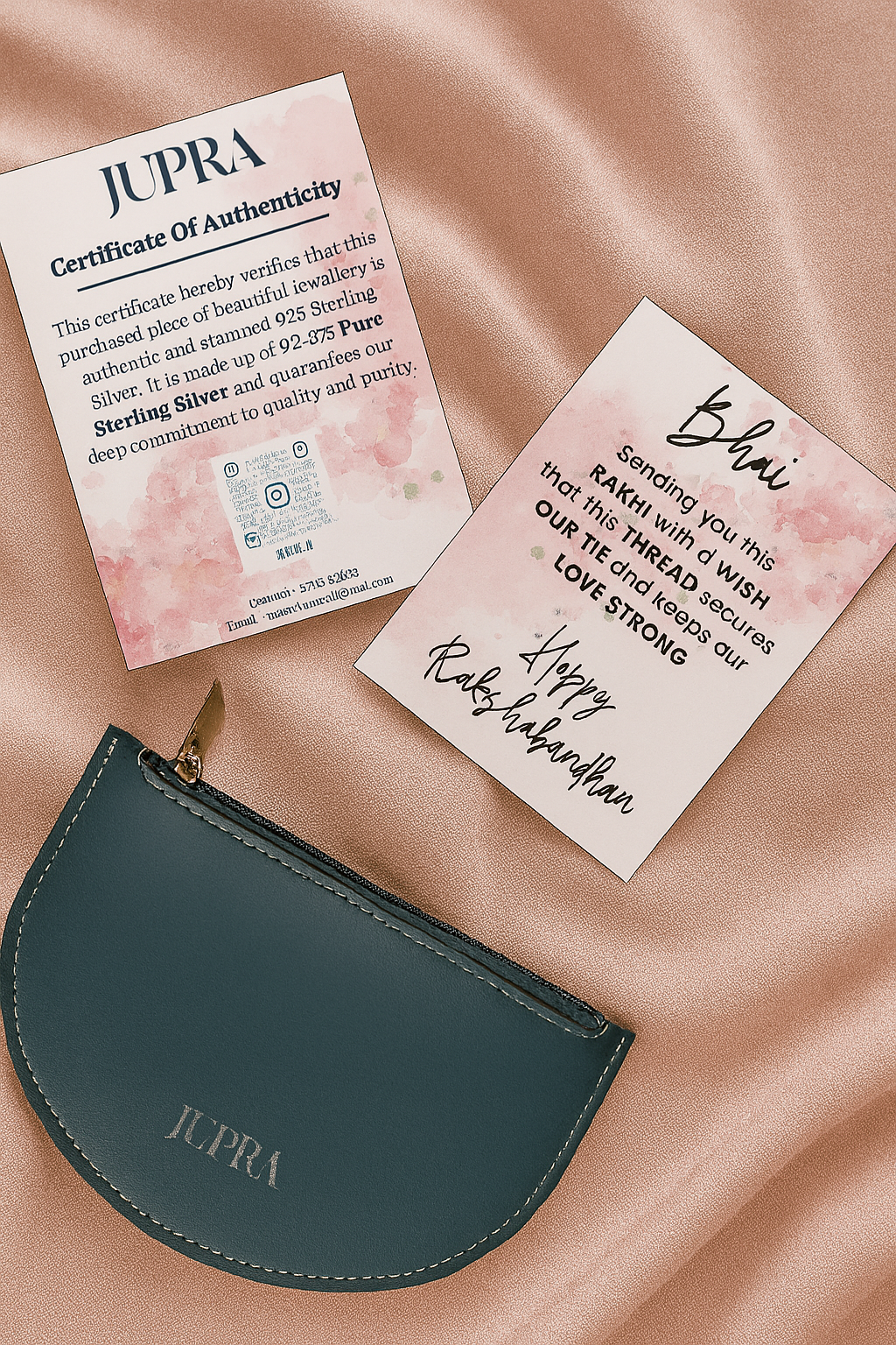 925 Sterling Silver studded OM Rakhi for Bhai