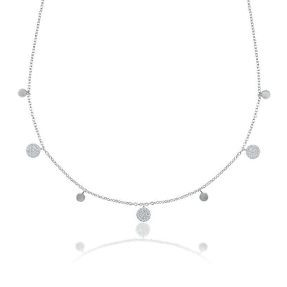 Silver Circle Charmes 925 Sterling Silver Necklace