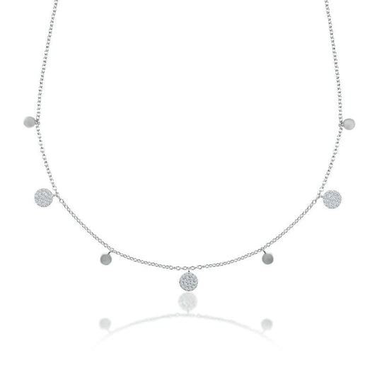 Silver Circle Charmes 925 Sterling Silver Necklace