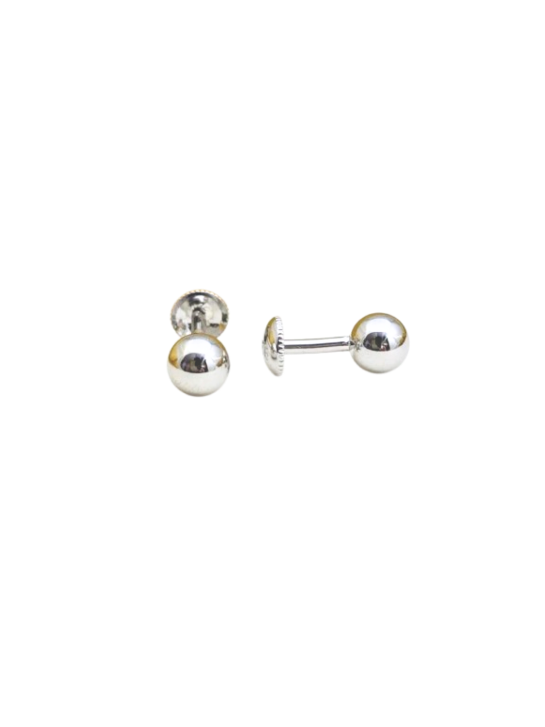 Silver Everyday Ball Studs with south screw 925 Sterling Silver Earrings