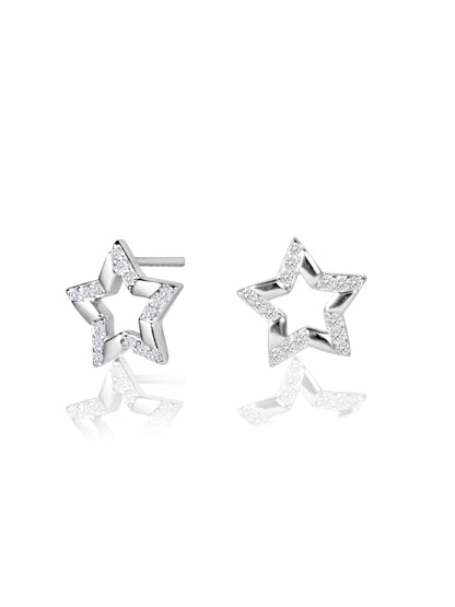 Silver Stella Star 925 Sterling Silver Earrings