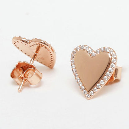 Rose Gold Love Bird 925 Sterling Silver Earrings