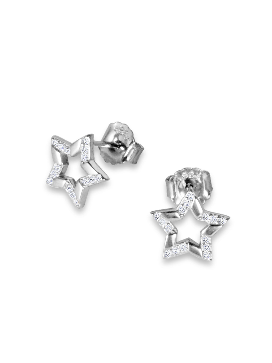 Silver Stella Star 925 Sterling Silver Earrings