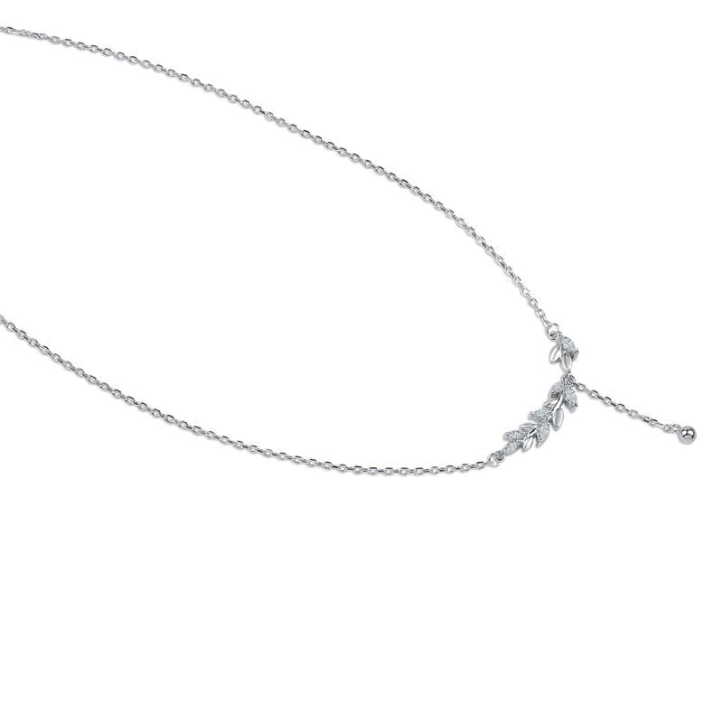 Silver Leaf Chain Pendent 925 Sterling Silver Necklace