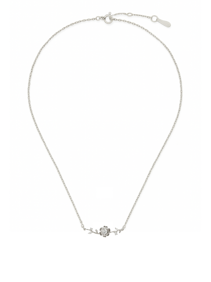 Blossom Vine 925 Sterling Silver Floral Pendant Necklace For Women