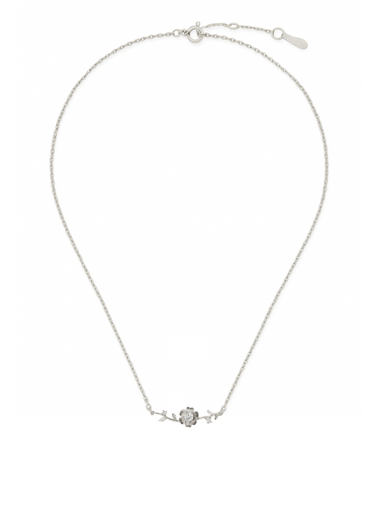 Blossom Vine 925 Sterling Silver Floral Pendant Necklace For Women